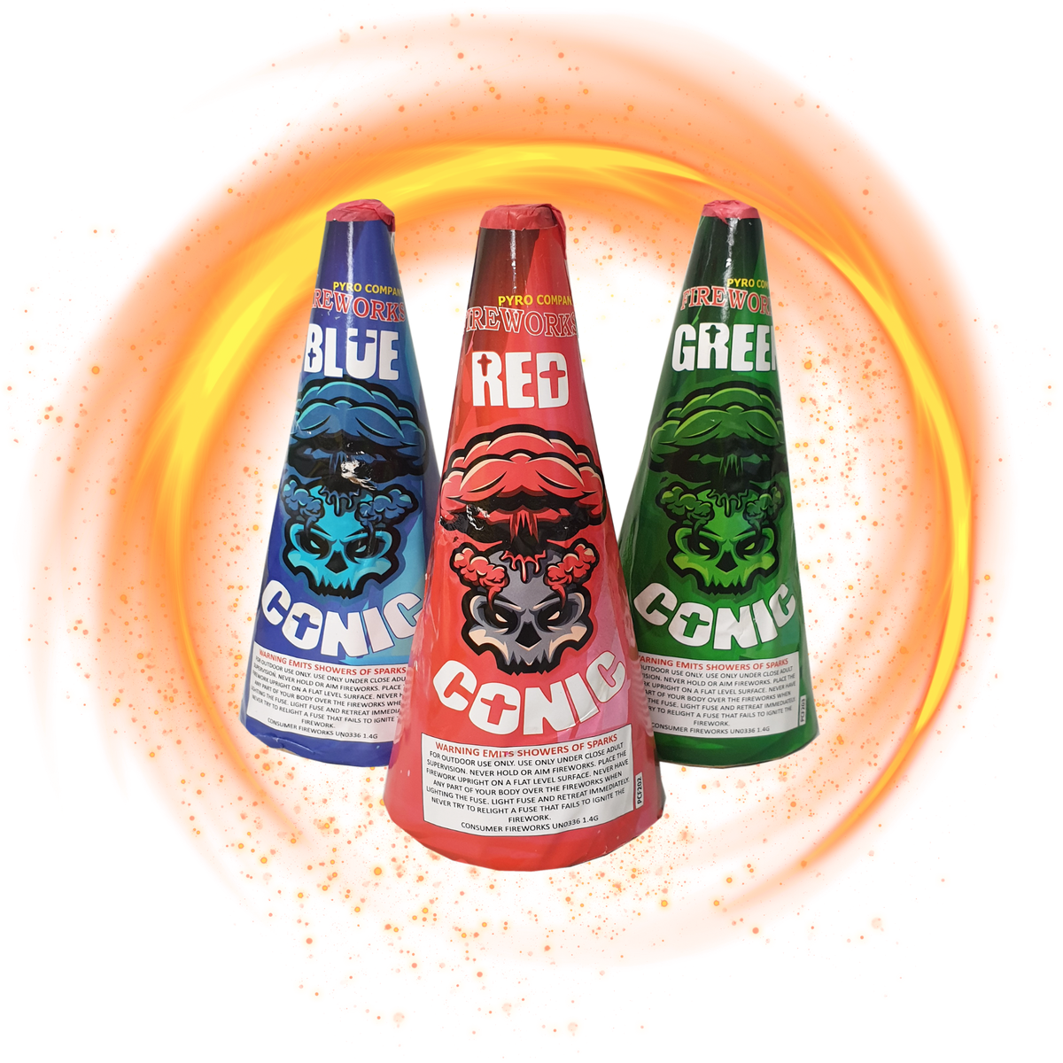 Conic Fountain Assortment fireworks